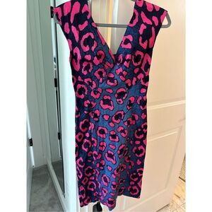 NWOT Samantha Sung leopard printed mid dress, $898